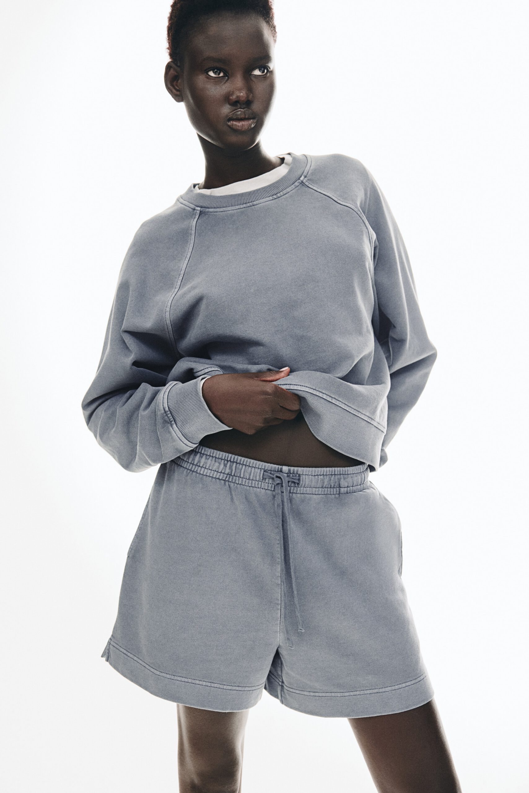 Washed Cotton Sweat Shorts