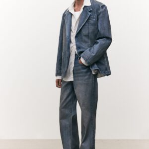 Loose Fit Denim Blazer