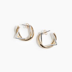Two Tone Hoop Earrings