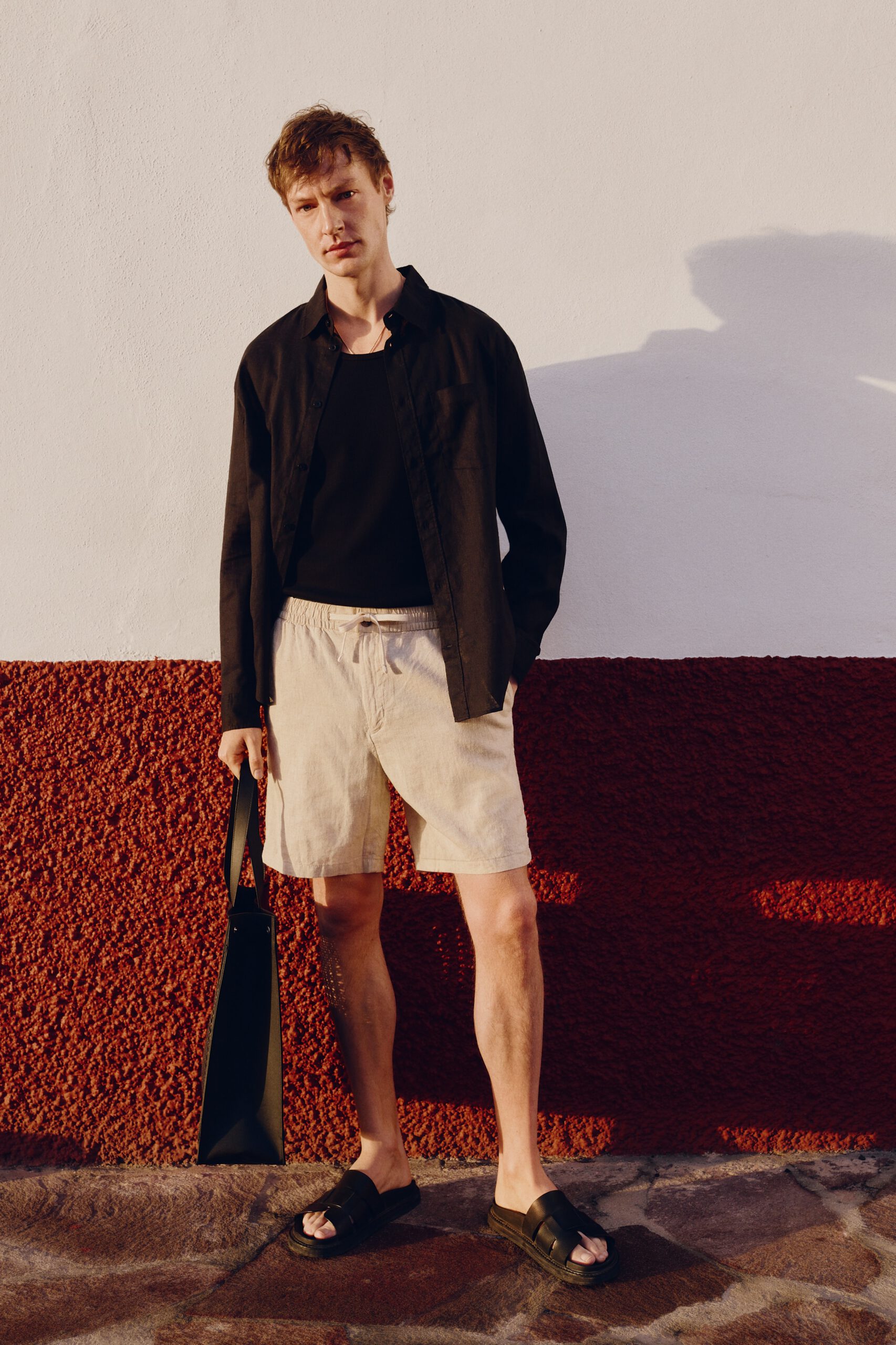 Regular Fit Linen Blend Shorts