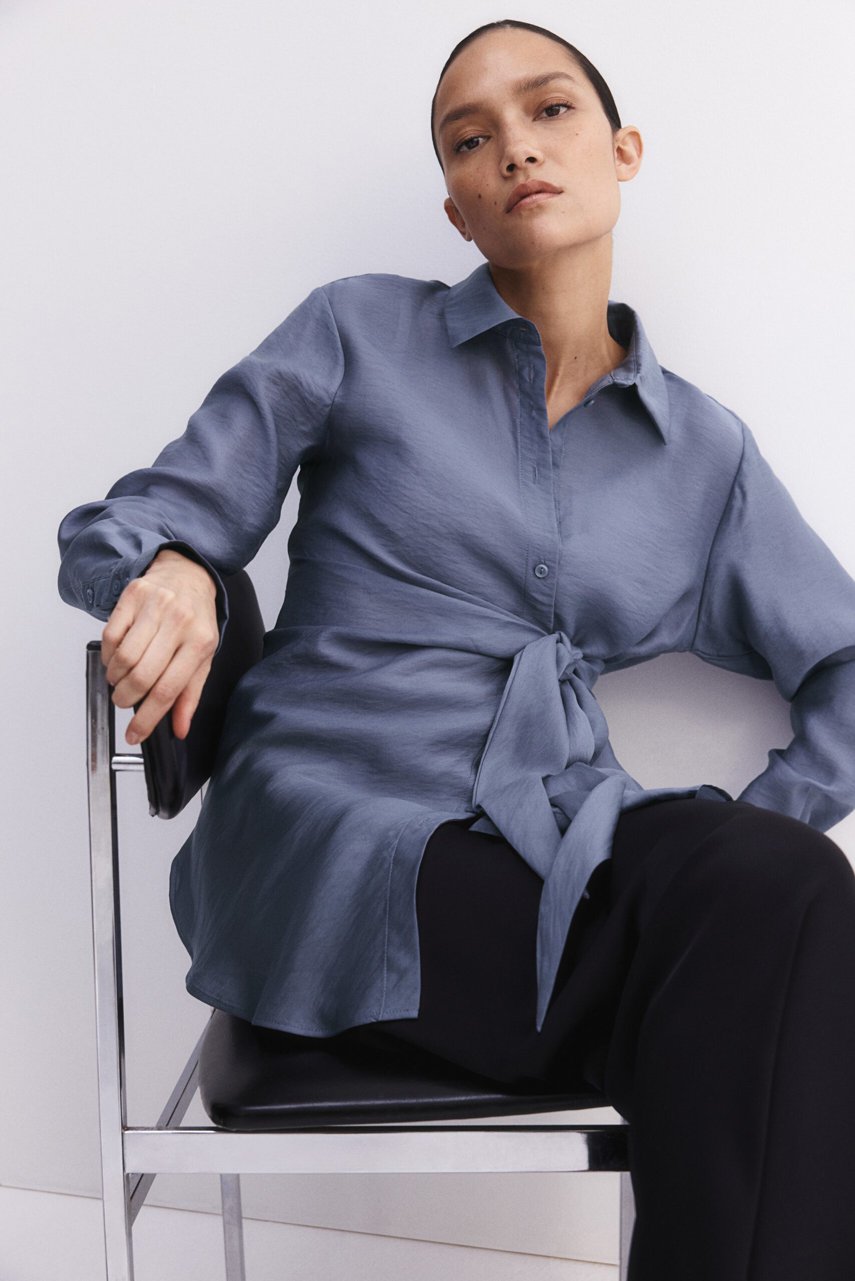 MAMA Before & After Tie Detail Shirt